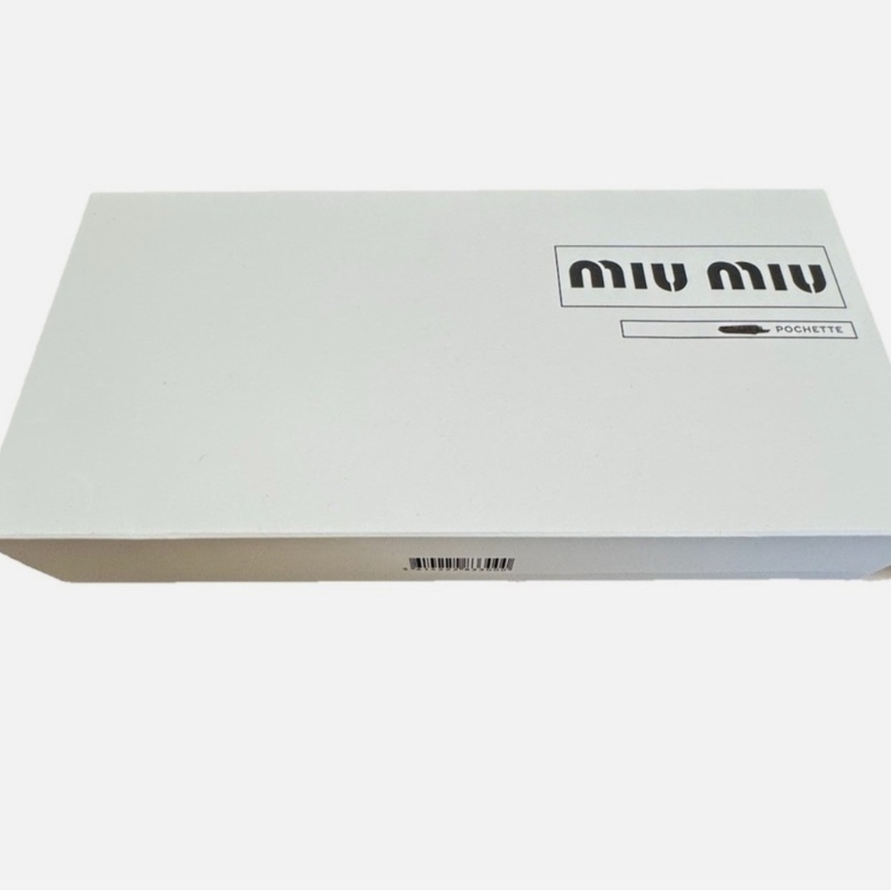 Miu Miu Red and Cream Heart Pattern Clutch New In… - image 3